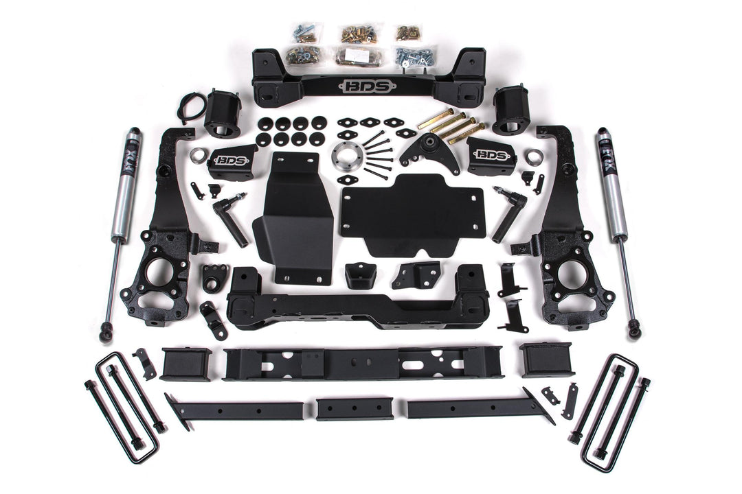 6 Inch Lift Kit Ford Ranger 19-23 4WD Cast Aluminum Knuckle Fox 2.0 Performance Shocks BDS1547FS