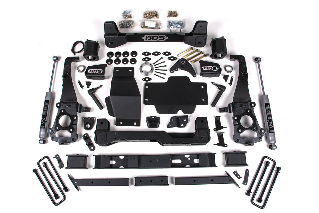 6 Inch Lift Kit Ford Ranger 19-23 4WD Cast Aluminum Knuckle NX2 Nitro Shocks BDS1547H