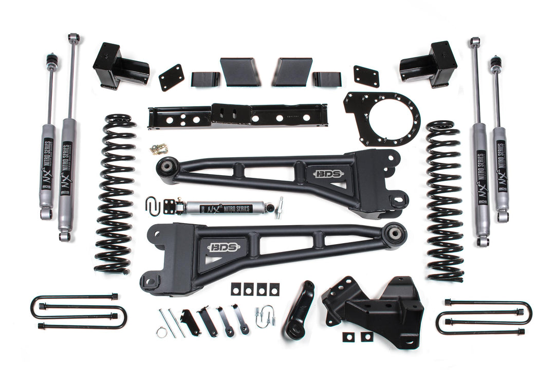 7 Inch Lift Kit w/ Radius Arm Ford F350 Super Duty DRW 20-22 4WD Diesel NX2 Nitro Shocks BDS1573H