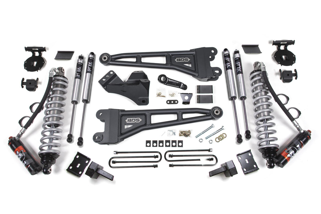 4 Inch Lift Kit w/ Radius Arm FOX 2.5 Performance Elite Coil-Over Conversion Ford F250/F350 Super Duty 11-16 4WD Diesel 4 Inch Block Kit BDS1596FPE