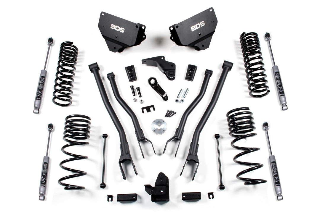 4 Inch Lift Kit w/ 4-Link Ram 2500 14-18 4WD Diesel Fox 2.5 Performance Elite Shocks BDS1602FPE