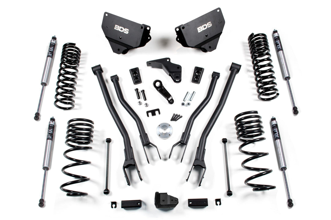 4 Inch Lift Kit w/ 4-Link Ram 2500 14-18 4WD Gas Fox 2.0 Performance Shock BDS1611FS