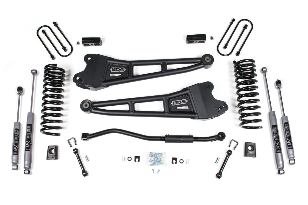 3 Inch Lift Kit w/ Radius Arm Ram 3500 13-18 4WD Diesel W/ Fox 2.0 Performance Shocks BDS1622FS