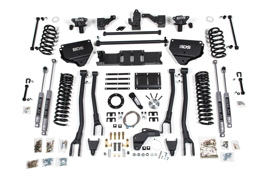 8 Inch Lift Kit w/ 4-Link Ram 2500 14-18 4WD Diesel Fox 2.0 Performance Shocks BDS1626FS