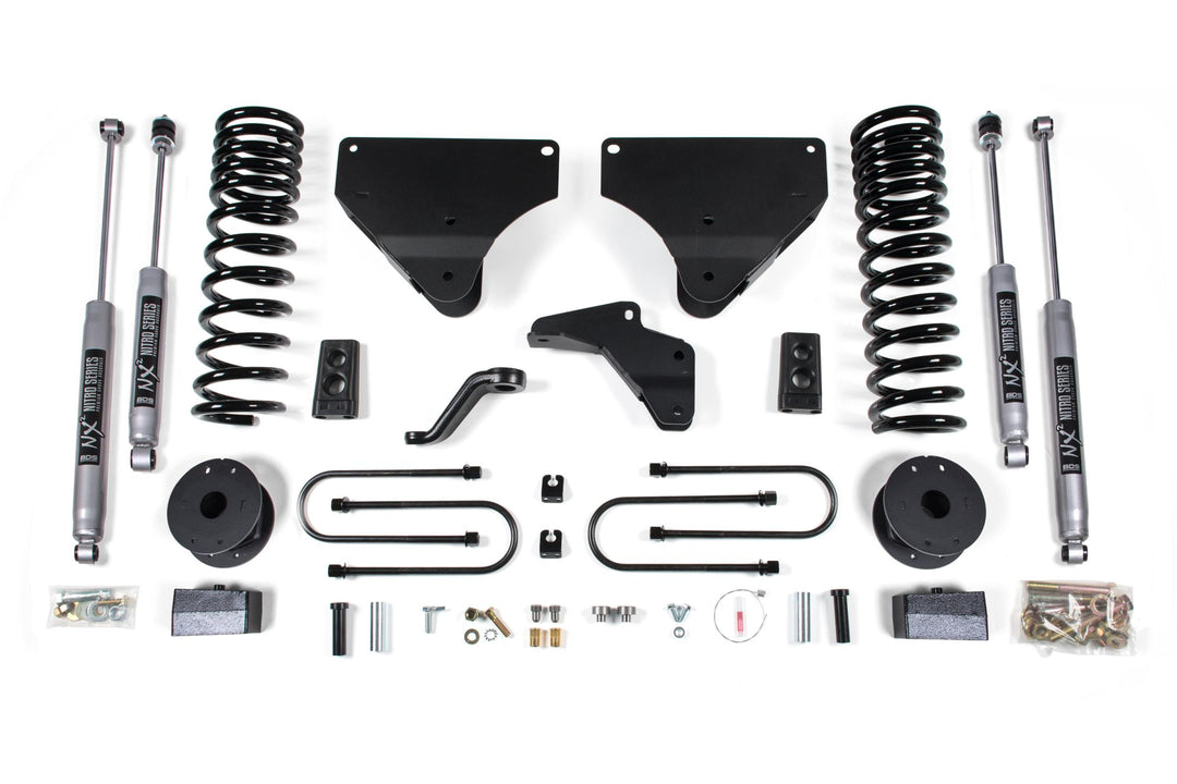 4 Inch Lift Kit Ram 3500 w/ Rear Air Ride 13-18 4WD Gas Fox 2.0 Performance Shocks BDS1645FS