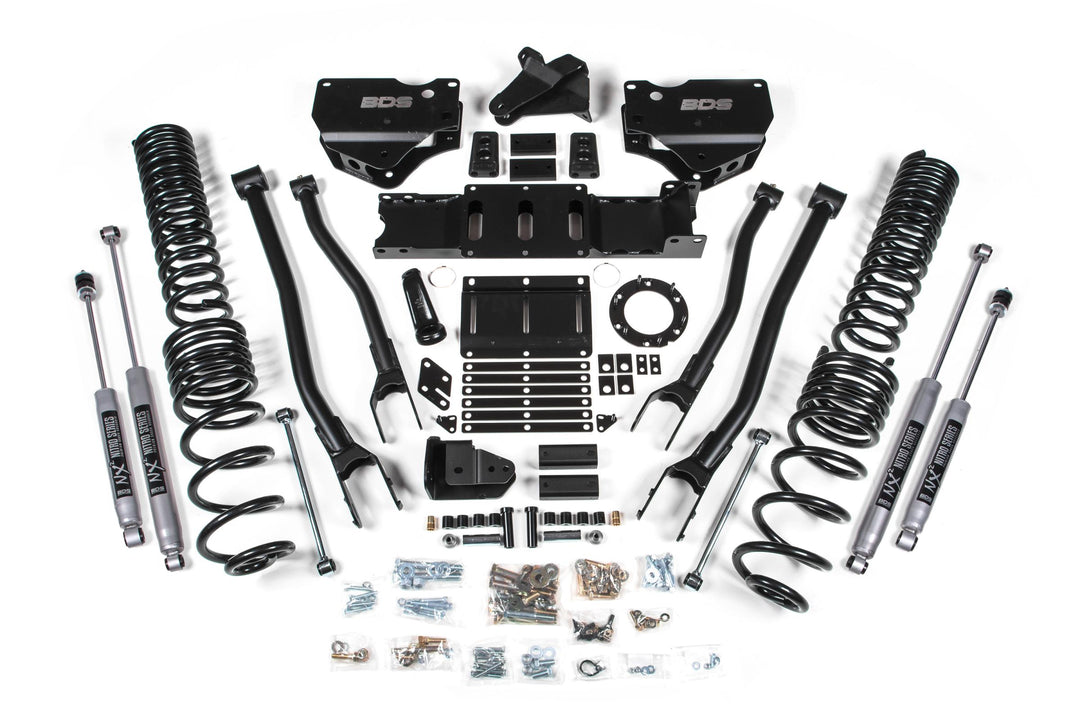 5.5 Inch Lift Kit w/ 4-Link Ram 2500 19-24 4WD Gas NX2 Nitro Shocks BDS1689H