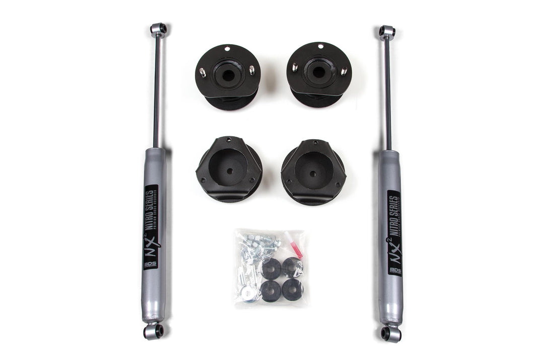 2 Inch Lift Kit Chevy Trailblazer or GMC Envoy 02-09 Fox 2.0 Performance Shocks BDS168FS