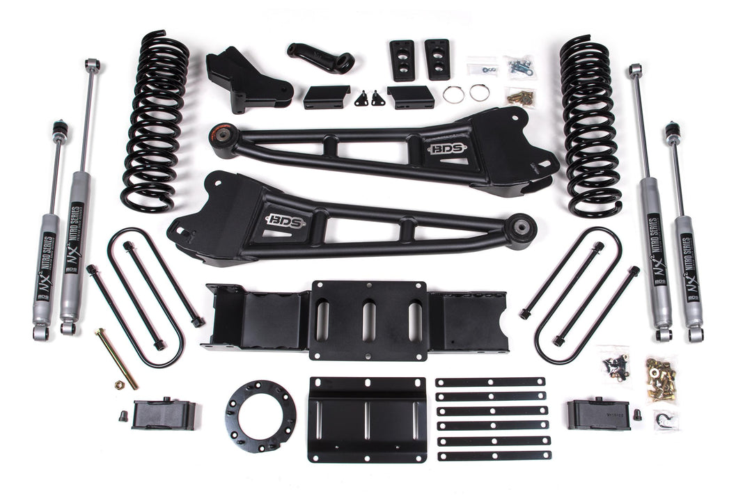 4 Inch Lift Kit w/ Radius Arm Ram 3500 19-24 4WD Gas Without Factory Rear Overload Leaf Fox 2.5 Performance Elite BDS1700FPE