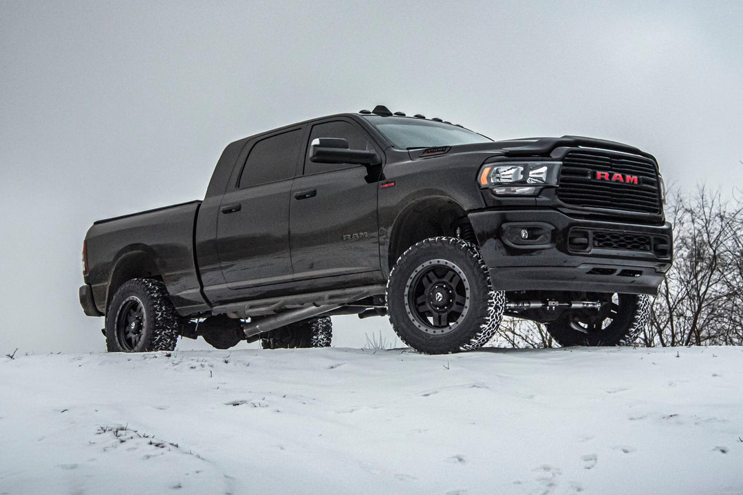 4 Inch Lift Kit w/ Radius Arm 2 Inch Rear Block Ram 3500 19-24 4WD Diesel Without Factory Rear Overload Leaf 8 Bolt NX2 Nitro Shocks BDS1706H