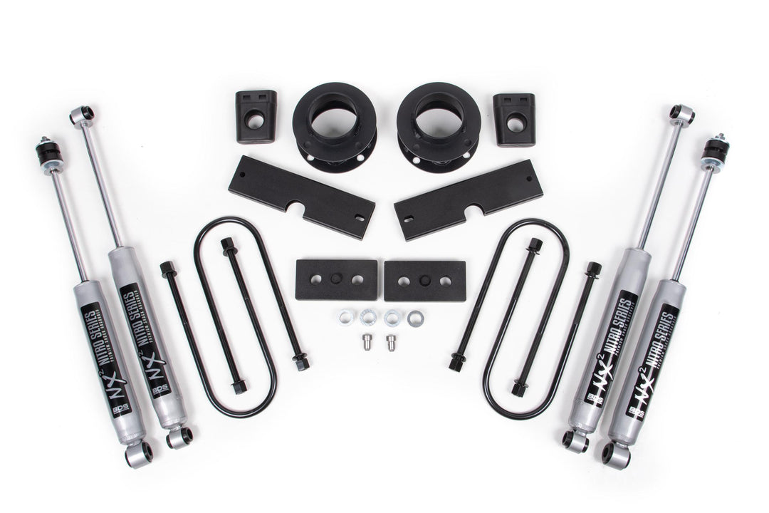 2 Inch Lift Kit Ram 3500 w/ Rear Air Ride 13-23 4WD Fox 2.0 Performance Shocks BDS1710FS