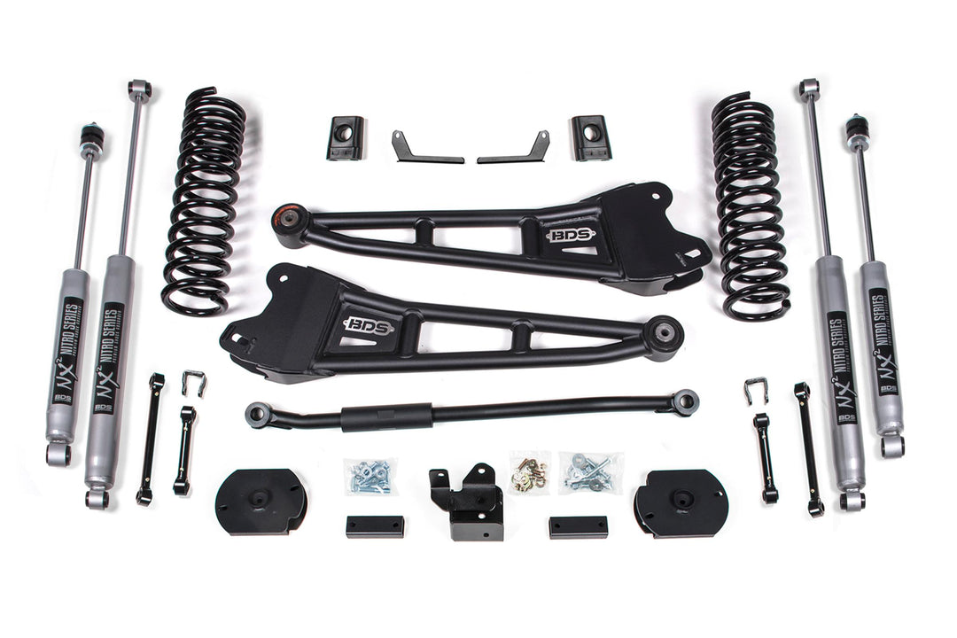 3 Inch Lift Kit Ram 2500 w/ Rear Air Ride 14-18 4WD Diesel NX2 Nitro Shocks BDS1712H