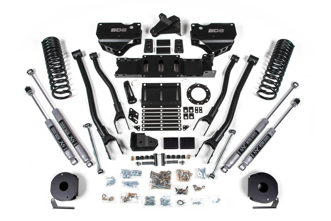 4 Inch Lift Kit w/ 4-Link Ram 2500 w/ Rear Air Ride 19-24 4WD Gas Fox 2.0 Performance Shocks BDS1717FS
