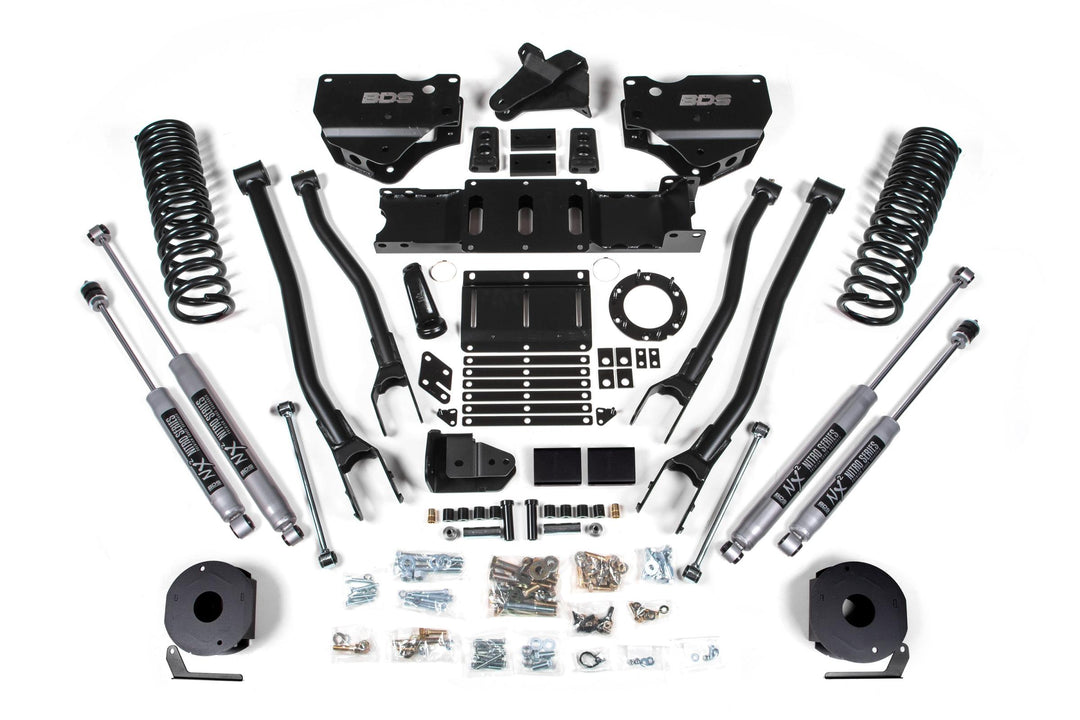 4 Inch Lift Kit w/ 4-Link Ram 2500 w/ Rear Air Ride 19-24 4WD Gas NX2 Nitro Shocks BDS1717H
