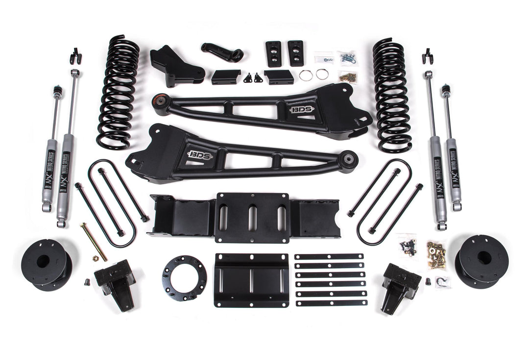 6 Inch Lift Kit w/ Radius Arm Ram 3500 w/ Rear Air Ride 19-24 4WD Diesel 8 Bolt Fox 2.0 Performance Shocks BDS1725FS