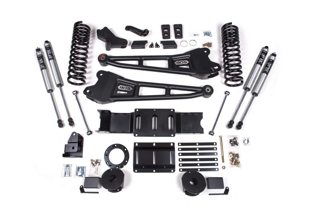 5.5 Inch Lift Kit w/ Radius Arm Ram 2500 w/ Rear Air Ride 19-24 4WD Gas Fox 2.0 Performance Shocks BDS1737FS