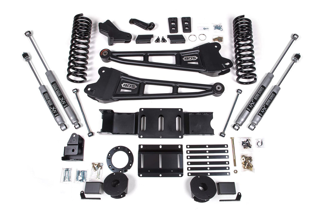 5.5 Inch Lift Kit w/ Radius Arm Ram 2500 w/ Rear Air Ride 19-24 4WD Gas NX2 Nitro Shocks BDS1737H