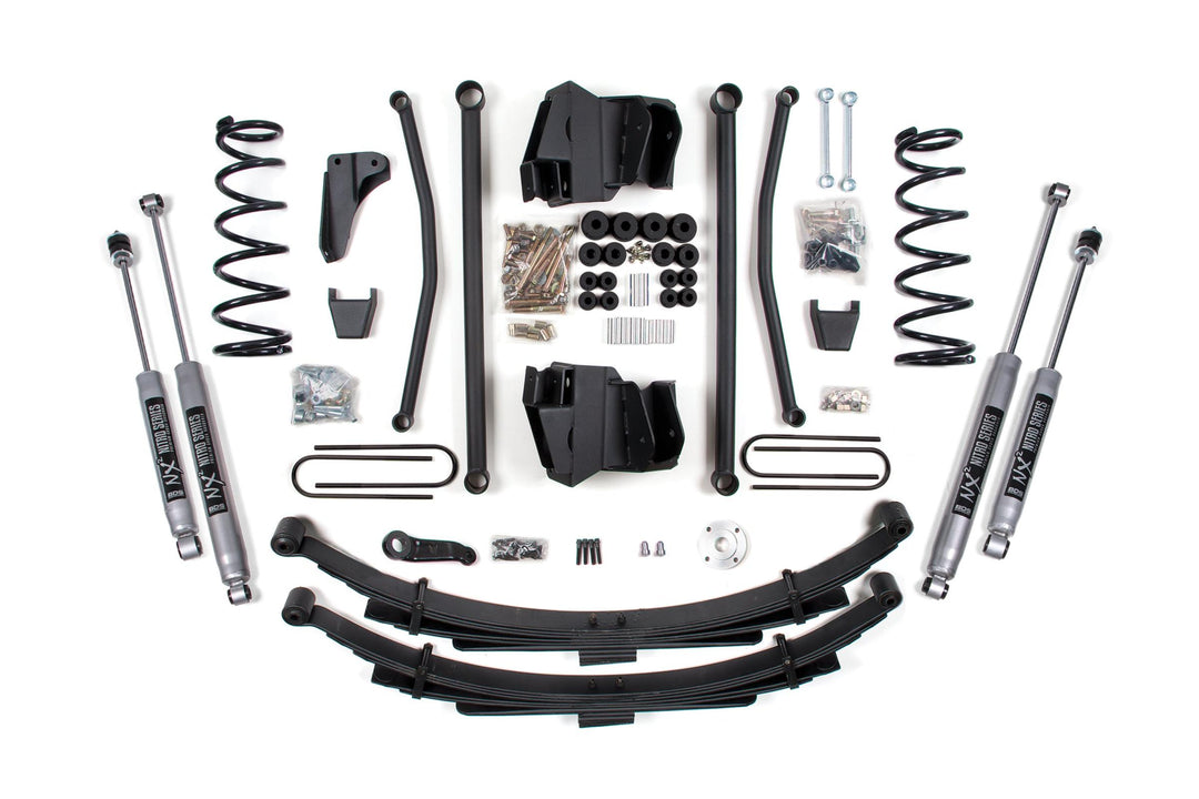 8 Inch Lift Kit Long Arm Dodge Ram 2500/3500 2008 4WD Diesel Manual Leaf Springs 3.5 Inch Axle NX2 Nitro Shocks BDS1749H