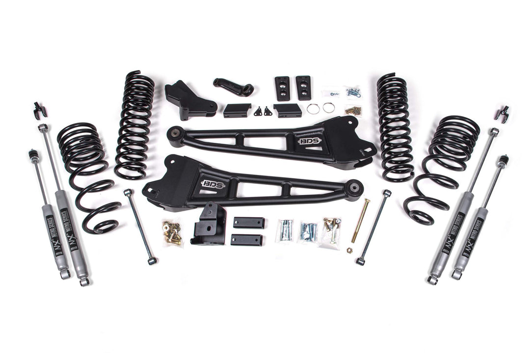 4 Inch Lift Kit w/ Radius Arm Ram 2500 14-18 4WD Gas Fox 2.0 Performance Shocks BDS1763FS