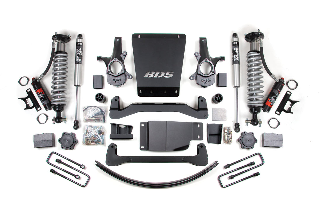 6 Inch Lift Kit FOX Performance Elite Block Kit and Add A Leaf Coil-Over 07-13 Silverado/Sierra 1500 4WD BDS Supsension