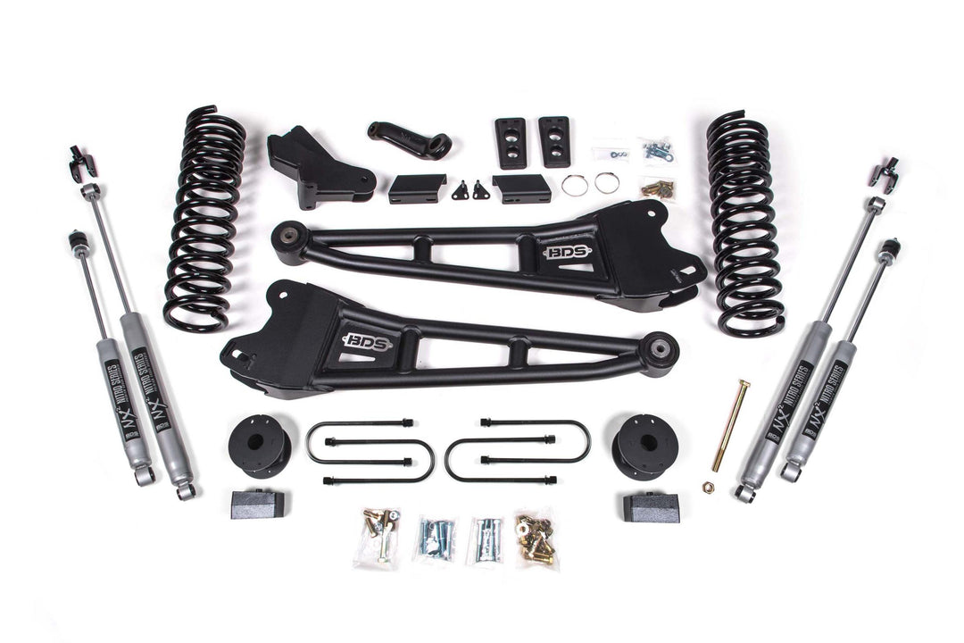 4 Inch Lift Kit w/ Radius Arm Ram 3500 w/ Rear Air Ride 13-18 4WD Diesel Fox 2.0 Performance BDS1792FS