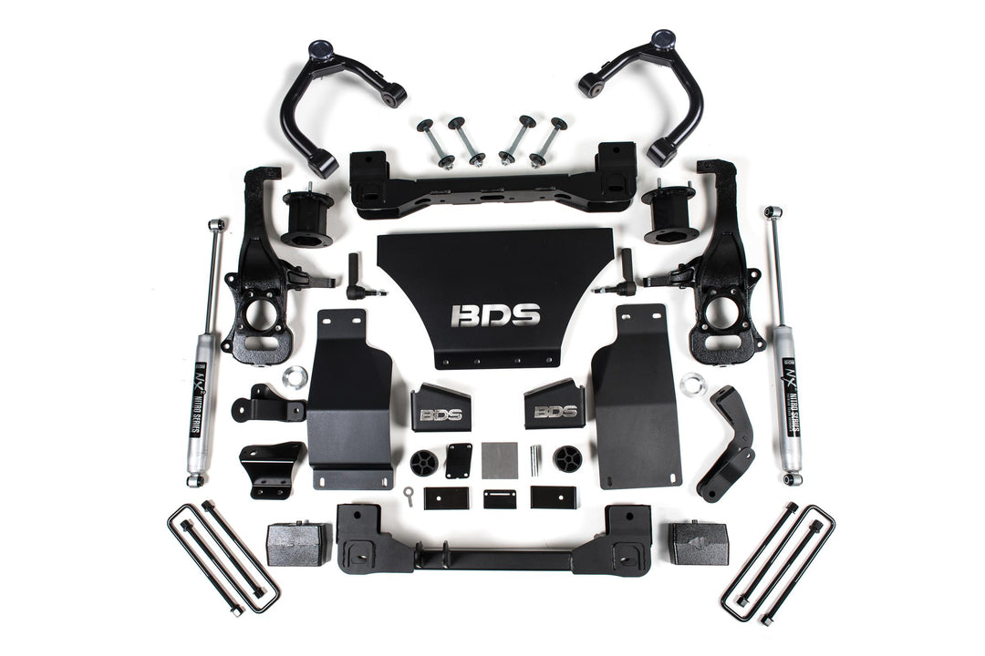 4 Inch Lift Kit Silverado/Sierra 1500 19-24 4WD Gas Strut Spacer Fox 2.0 Performance BDS1800FS