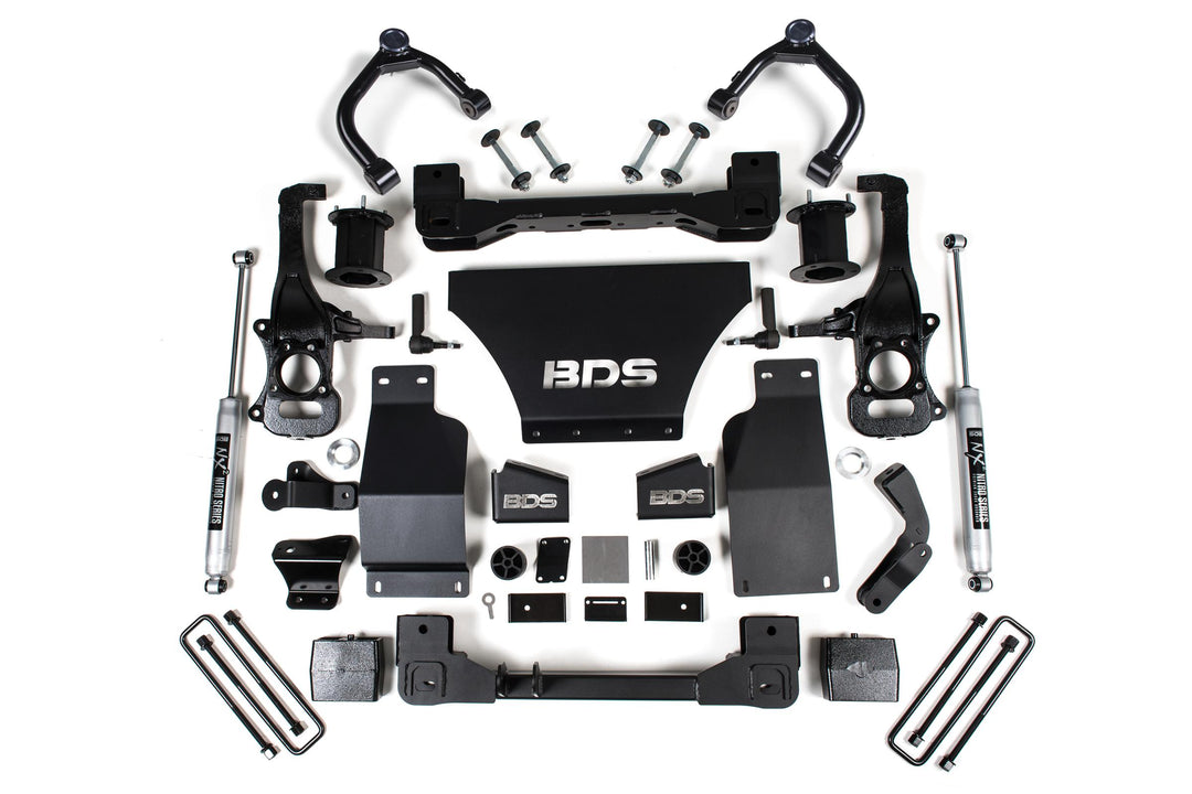 6 Inch Lift Kit Silverado/Sierra 1500 19-24 4WD Gas Strut Spacer Fox 2.0 Performance BDS1801FS