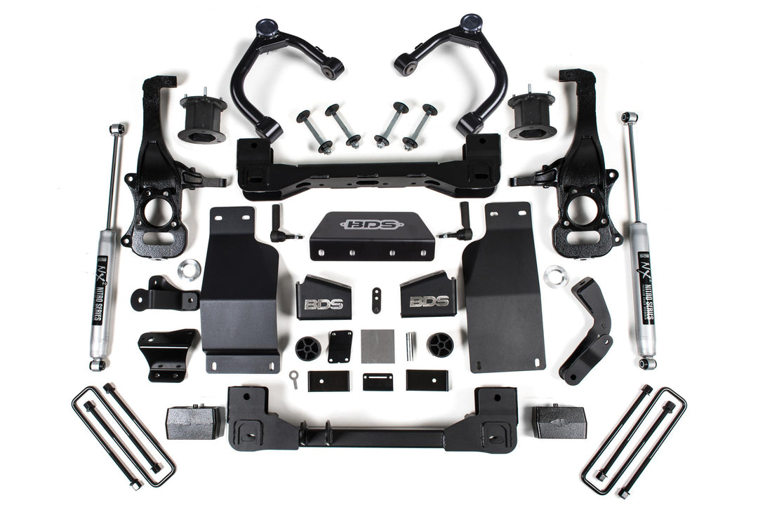 4 Inch Lift Kit Silverado/Sierra 1500 19-24 4WD Diesel Fox 2.0 Performance BDS1802FSR