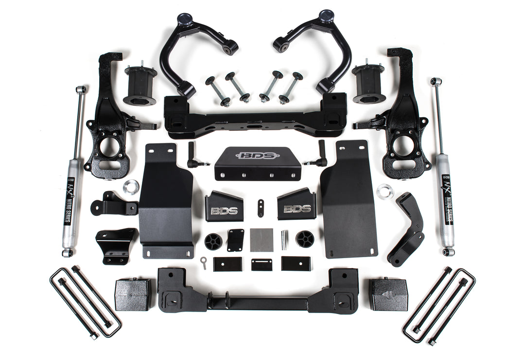 6 Inch Lift Kit Silverado/Sierra 1500 19-24 4WD Diesel Strut Spacer Fox 2.0 Performance