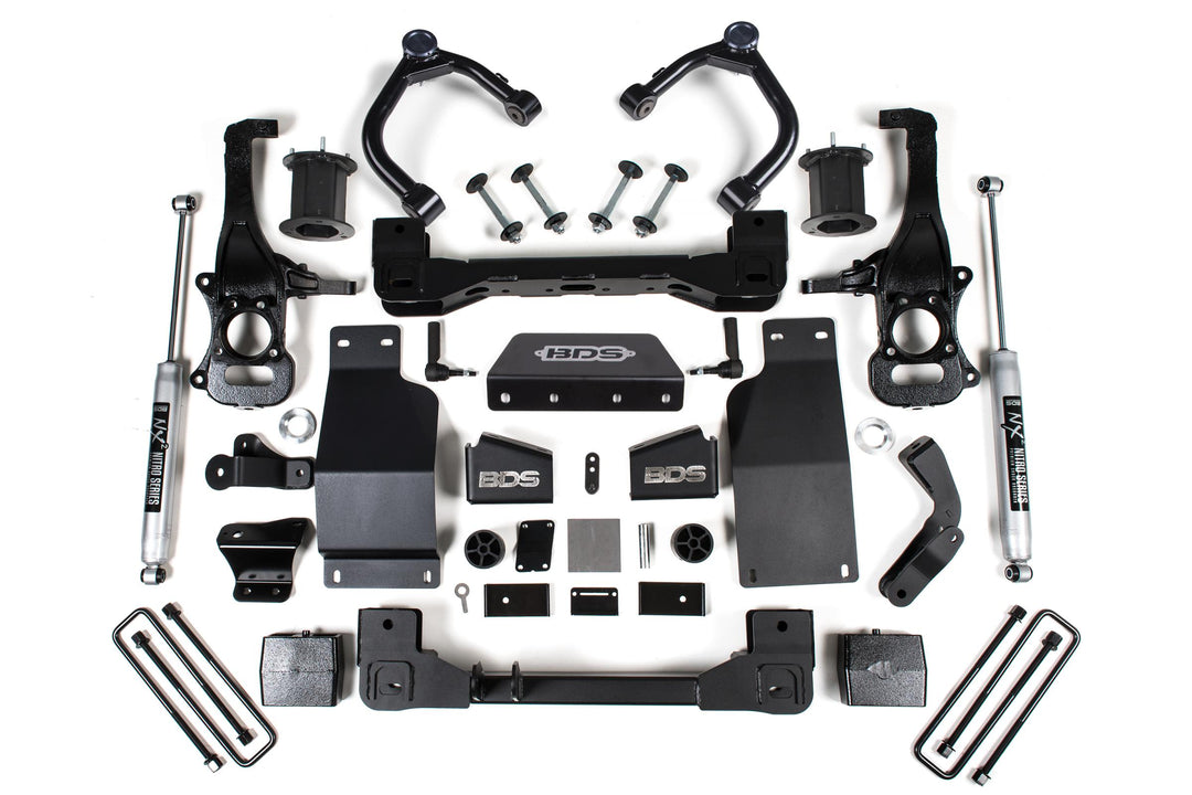 6 Inch Lift Kit Silverado/Sierra 1500 19-24 4WD Diesel Strut Spacer Fox 2.0 Performance BDS1803FS