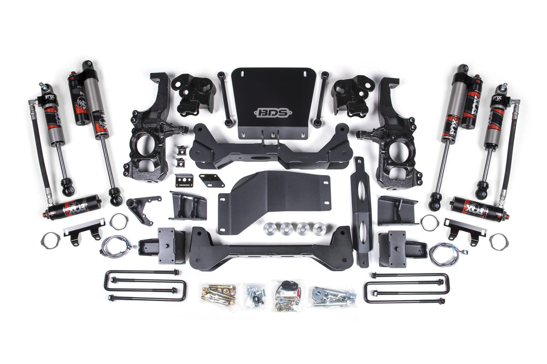 5 Inch Lift Kit FOX Performance Elite Silverado/Sierra 2500HD/3500HD 20-24 4WD 5 Inch Block Kit With Overload BDS1824FPE