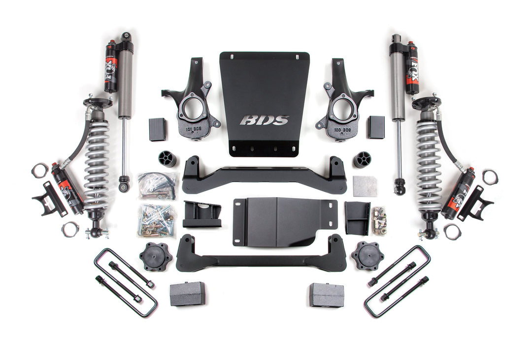 4 Inch Lift Kit FOX 2.5 Performance Elite 5 Inch Block Lift Coil-Over 07-13 Silverado/Sierra 1500 4WD BDS Suspension