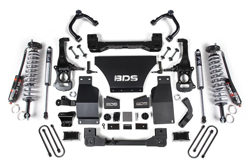 25-Up Silverado/Sierra 1500 4WD 4 Inch Suspension Lift Kit V8 Gas 3 Inch Rear Block -Fox 2.5 PES C/O Front Fox 2.0...