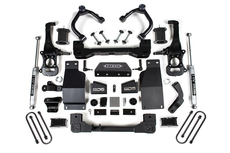 25-Up Silverado/Sierra 1500 4WD 4 Inch Suspension Lift Kit 3.0 Diesel / 2.7 Gas 3 Inch Rear Block Spacer Front Fox...