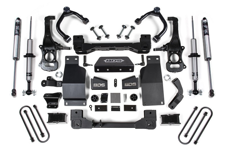 25-Up Silverado/Sierra 1500 4WD 4 Inch Suspension Lift Kit 3.0 Diesel / 2.7 Gas 3 Inch Rear Block Fox 2.0 IFP PS...