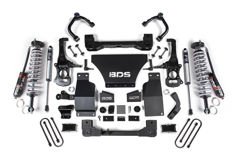 2025 Chevy TB/GMC AT4 1500 4WD 2.5 Inch Suspension Lift Kit V8 Gas 1 Inch Rear Block -Fox 2.5 PES C/O Front Fox 2.0...