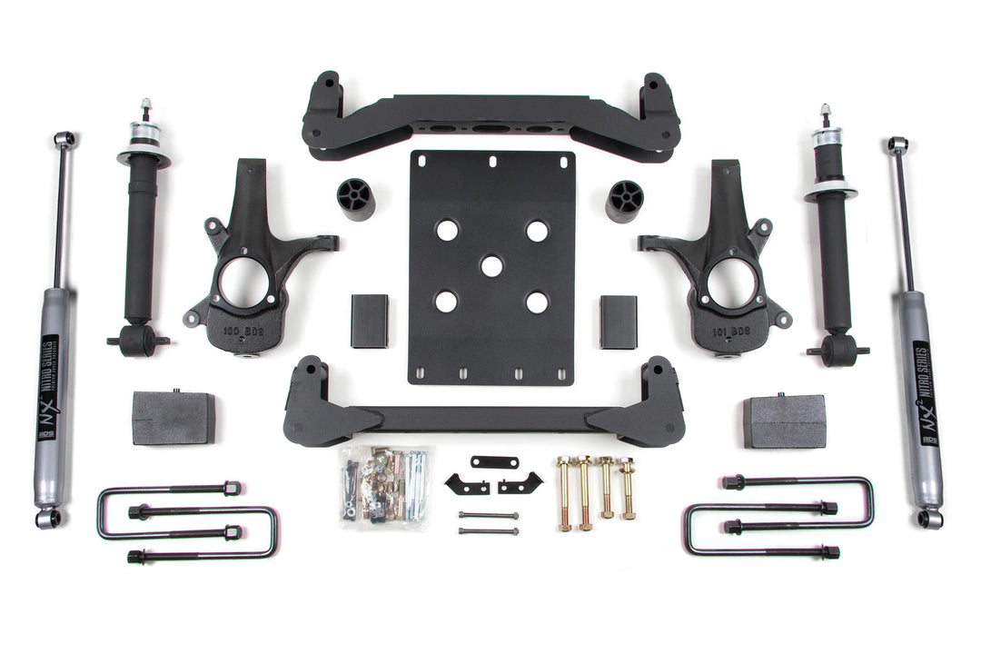 4 Inch Lift Kit Silverado/Sierra 1500 07-13 2WD 5 Inch Block Fox 2.0 Performance BDS186FS