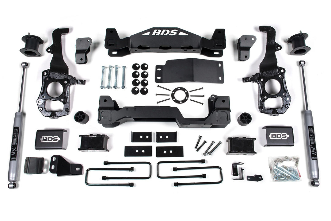 6 Inch Lift Kit Ford F150 21-24 4WD 4 Inch Block NX2 Nitro Shocks BDS1900H