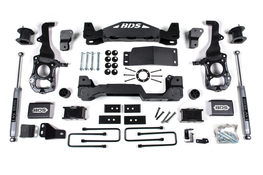4 Inch Lift Kit Ford F150 21-24 4WD 2 Inch Block Kit NX2 Nitro Shocks BDS1902H