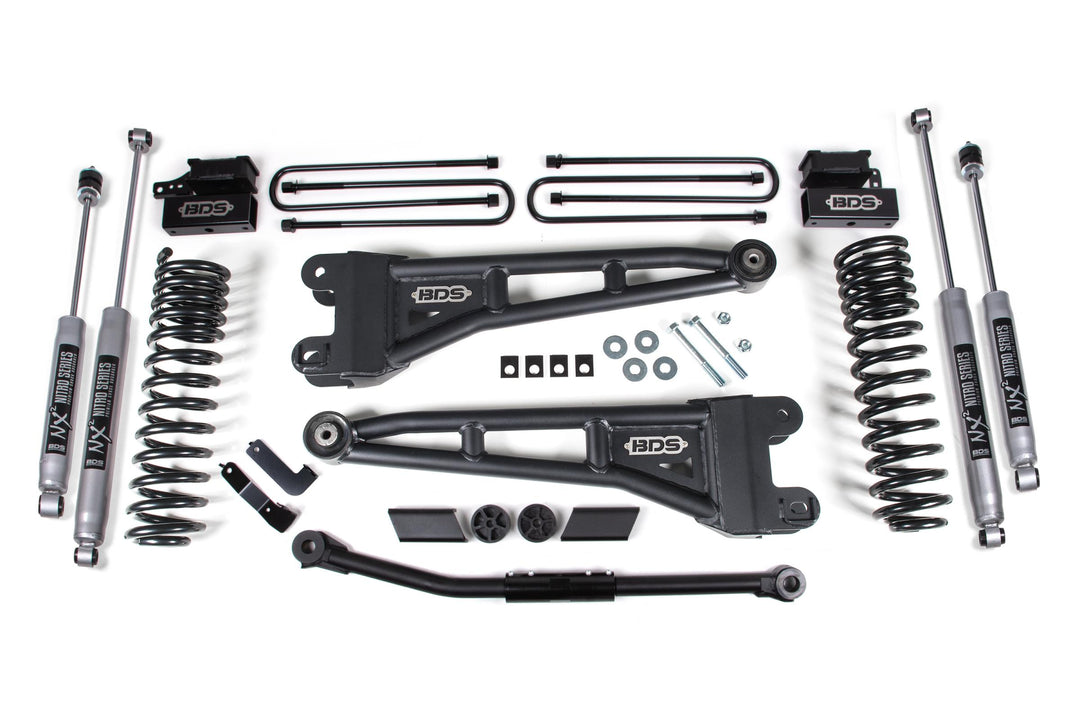 2.5 Inch Lift Kit w/ Radius Arm Ford F450 Super Duty 20-22 4WD Diesel & Gas NX2 Nitro Shocks BDS1915H
