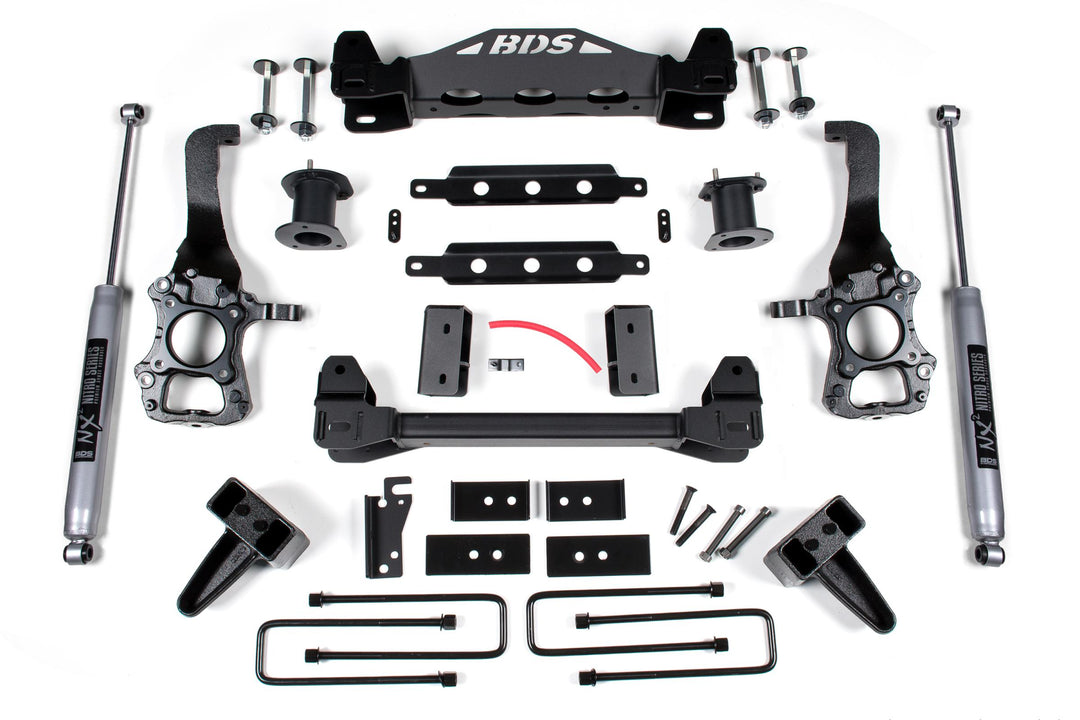 6 Inch Lift Kit Ford F150 2014 2WD 4 Inch Block Kit Fox 2.0 Performance Shocks BDS1916FS