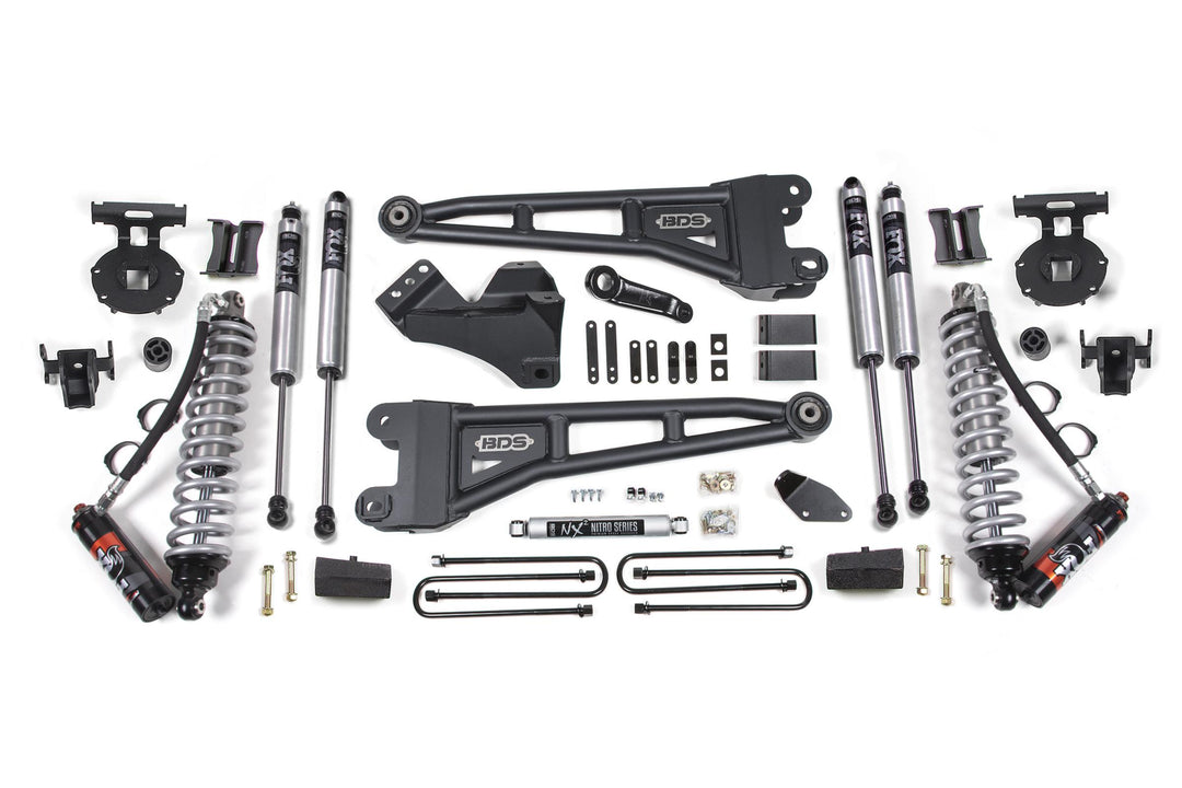 4 Inch Lift Kit w/ Radius Arm FOX 2.5 Performance Elite Coil-Over Conversion Ford F250/F350 Super Duty 08-10 4WD Diesel BDS1938FPE