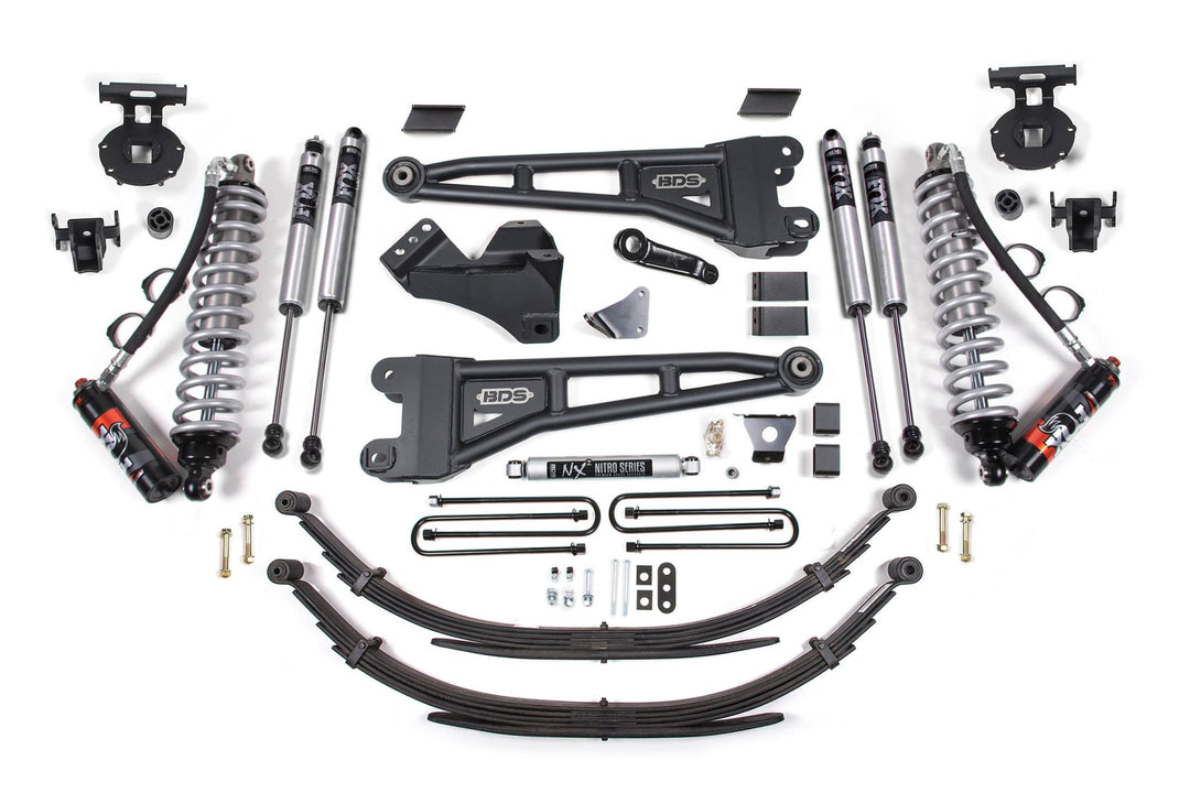6 Inch Lift Kit w/ Radius Arm FOX 2.5 Performance Elite Coil-Over Conversion Ford F250/F350 Super Duty 05-07 4WD Diesel 6 Inch Leaf Springs BDS1947FPE