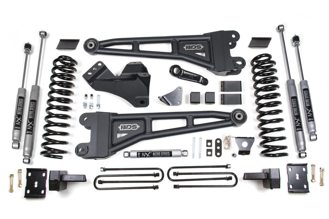 6 Inch Lift Kit w/ Radius Arm Ford F250/F350 Super Duty 05-07 4WD Diesel 6 Inch Leaf Springs Fox 2.0 Performance BDS1947FS