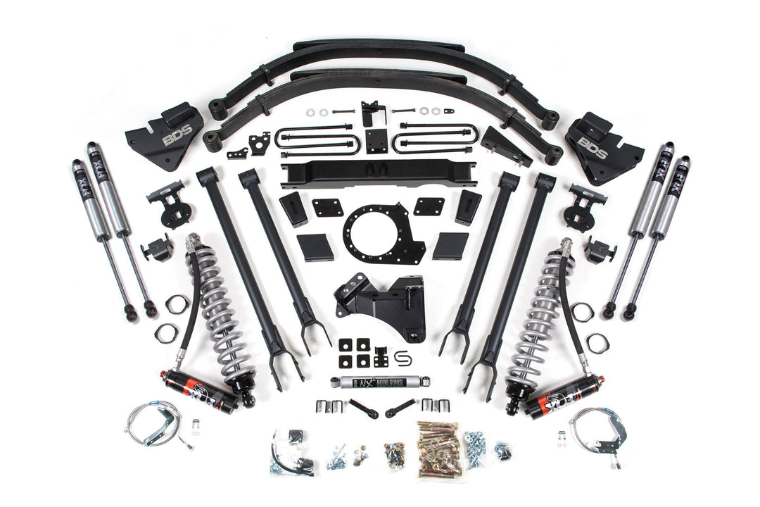 9 inch Inch Lift Kit w/ 4-Link FOX 2.5 Performance Elite Coil-Over Conversion Ford F250/F350 Super Duty 20-22 4WD Diesel BDS1959FPE