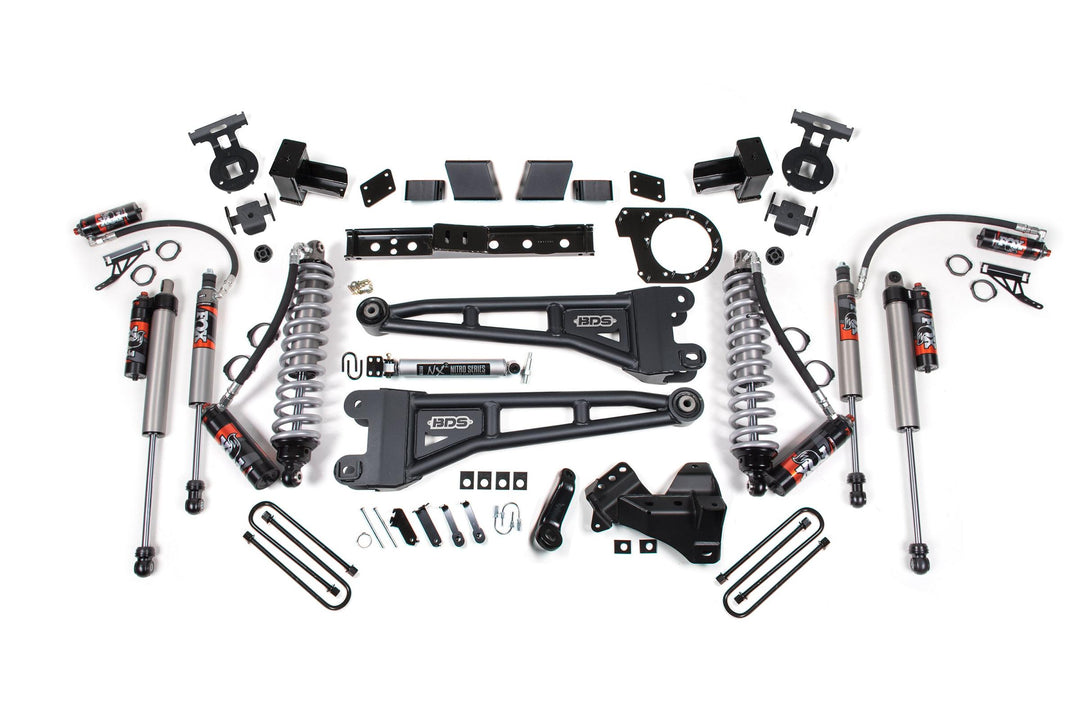 6 Inch Lift Kit w/ Radius Arm FOX 2.5 Performance Elite Coil-Over Conversion Ford F250/F350 Super Duty 17-19 4WD Diesel 5 Inch Block With 2 Leaf Main Performance Elite BDS1983FPE
