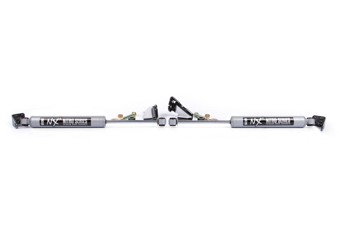 Dual Steering Stabilizer Kit w/ NX2 Shocks Ford F150 04-08 4WD With BDS Strut Spacers BDS2019DH