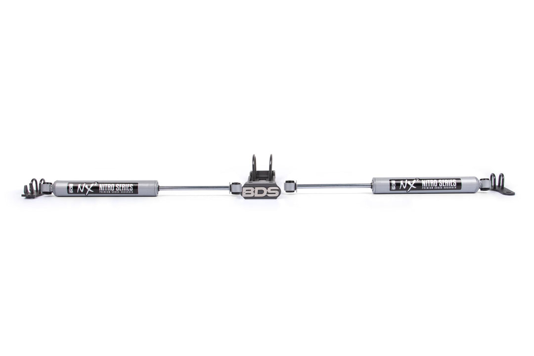 Dual Steering Stabilizer Kit w/ NX2 Shocks Jeep Wrangler TJ 97-06 Cherokee XJ 84-01 Grand Cherokee ZJ 93-98 BDS2028DH