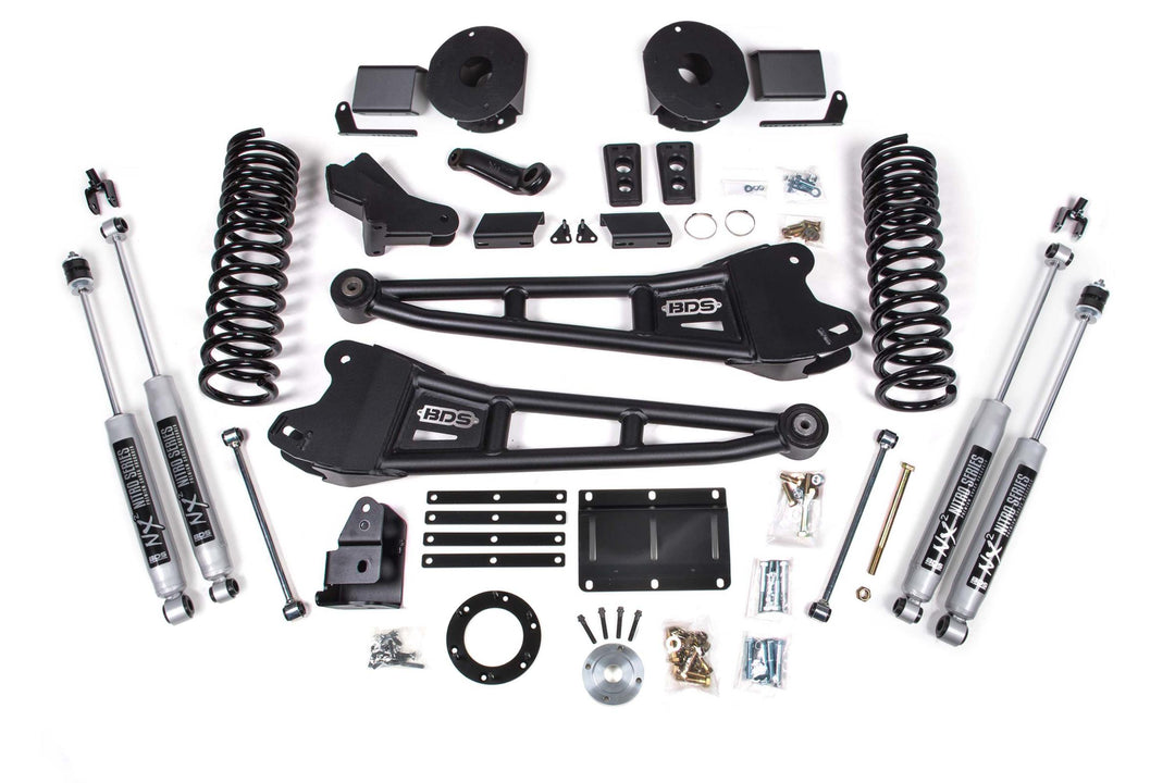 5.5 Inch Lift Kit w/ Radius Arm Ram 2500 w/ Rear Air Ride 14-18 4WD Gas Fox 2.0 Performance Shocks BDS2103FS