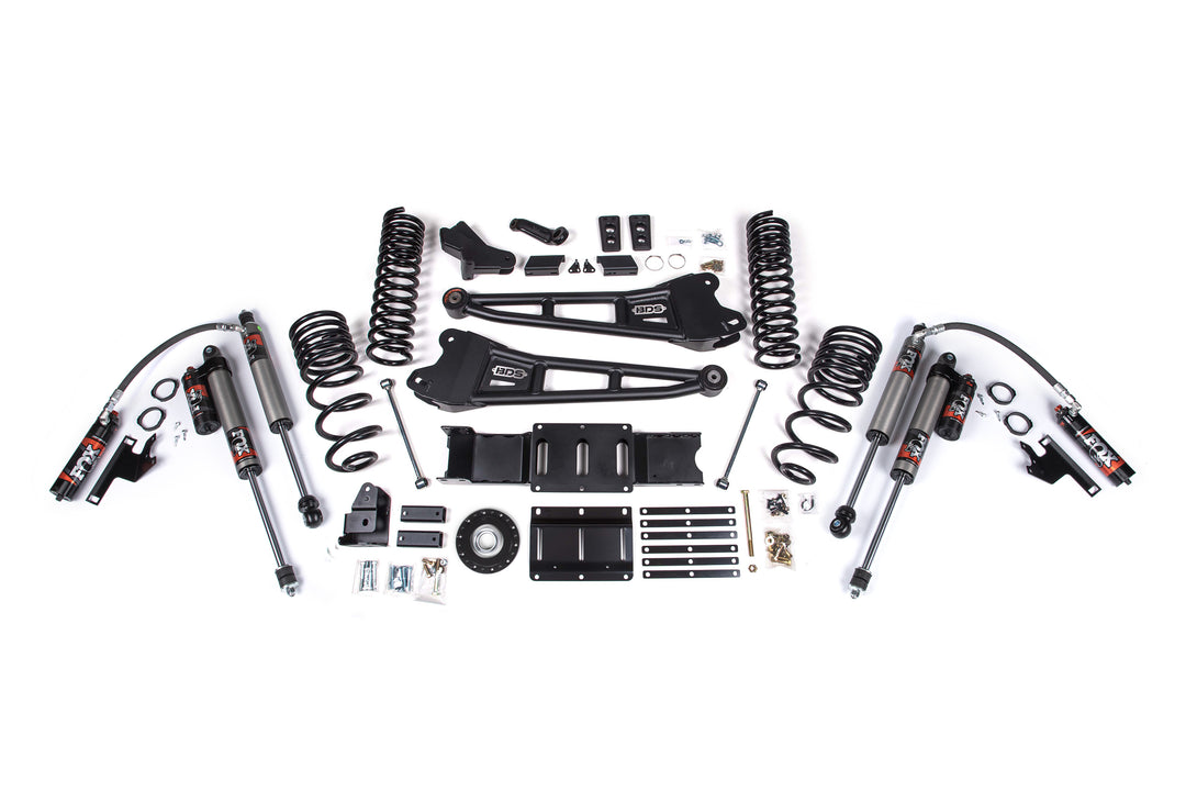 2025 Ram 2500 4WD (Diesel) 6 Inch Radius Arm Suspension Lift Kit, 4.5 Inch Rear Lift, Coil Spring - Fox 2.5 PES...