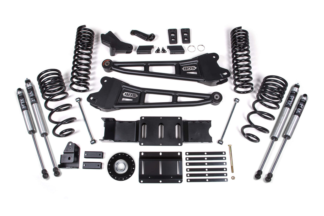 2025 Ram 2500 4WD (Diesel) 6 Inch Radius Arm Suspension Lift Kit, 4.5 Inch Rear Lift, Coil Spring - Fox 2.0 IFP PS...